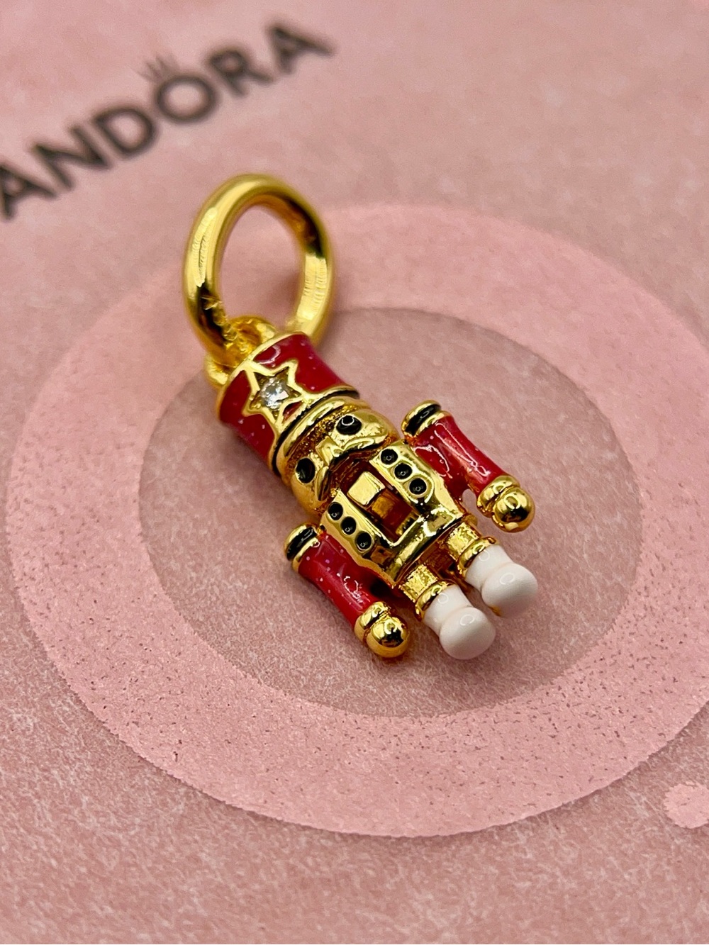 Pandora Disney Holiday Nutcracker Gold Plated Charm
